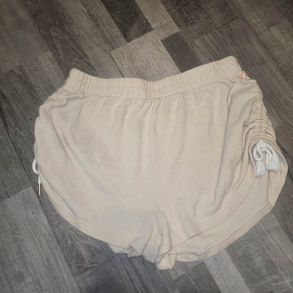 Volcom Womens Cream Side Tie Shorts Size L
